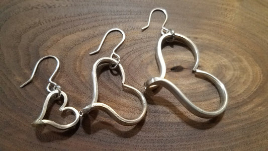 Heart Earrings Hoop Earrings Choose Your Size Earrings for your Quarantine