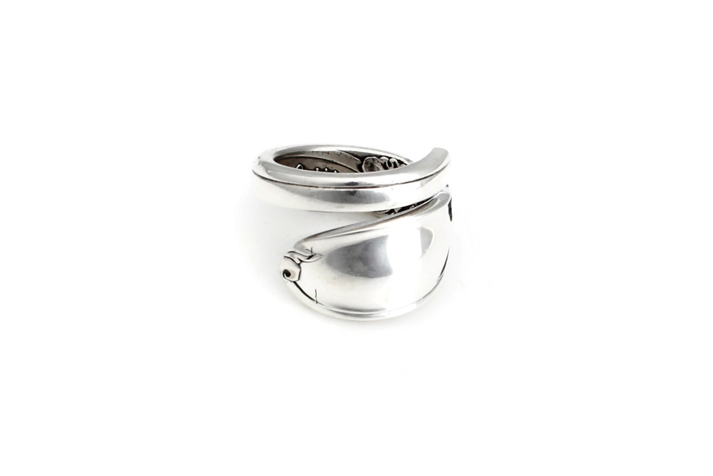 White Orchid Modern Wrapped Spoon Ring