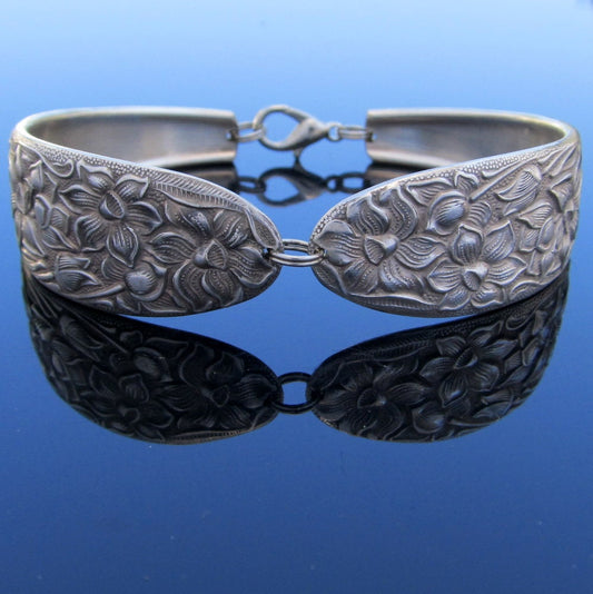 Spoon Bracelet Narcissus Pattern Floral Jewelry Daffodils