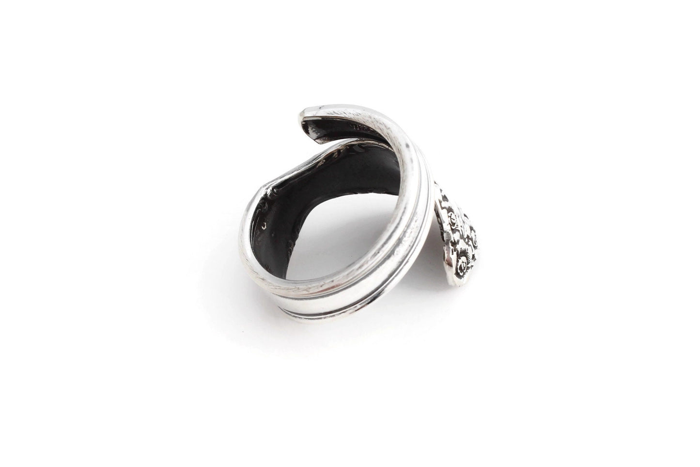 Spoon Ring Wrapped Woodland Rose