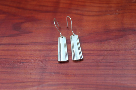 Simple Friendship Art Deco Earrings Silver Earrings 1932 Silverware Jewelry