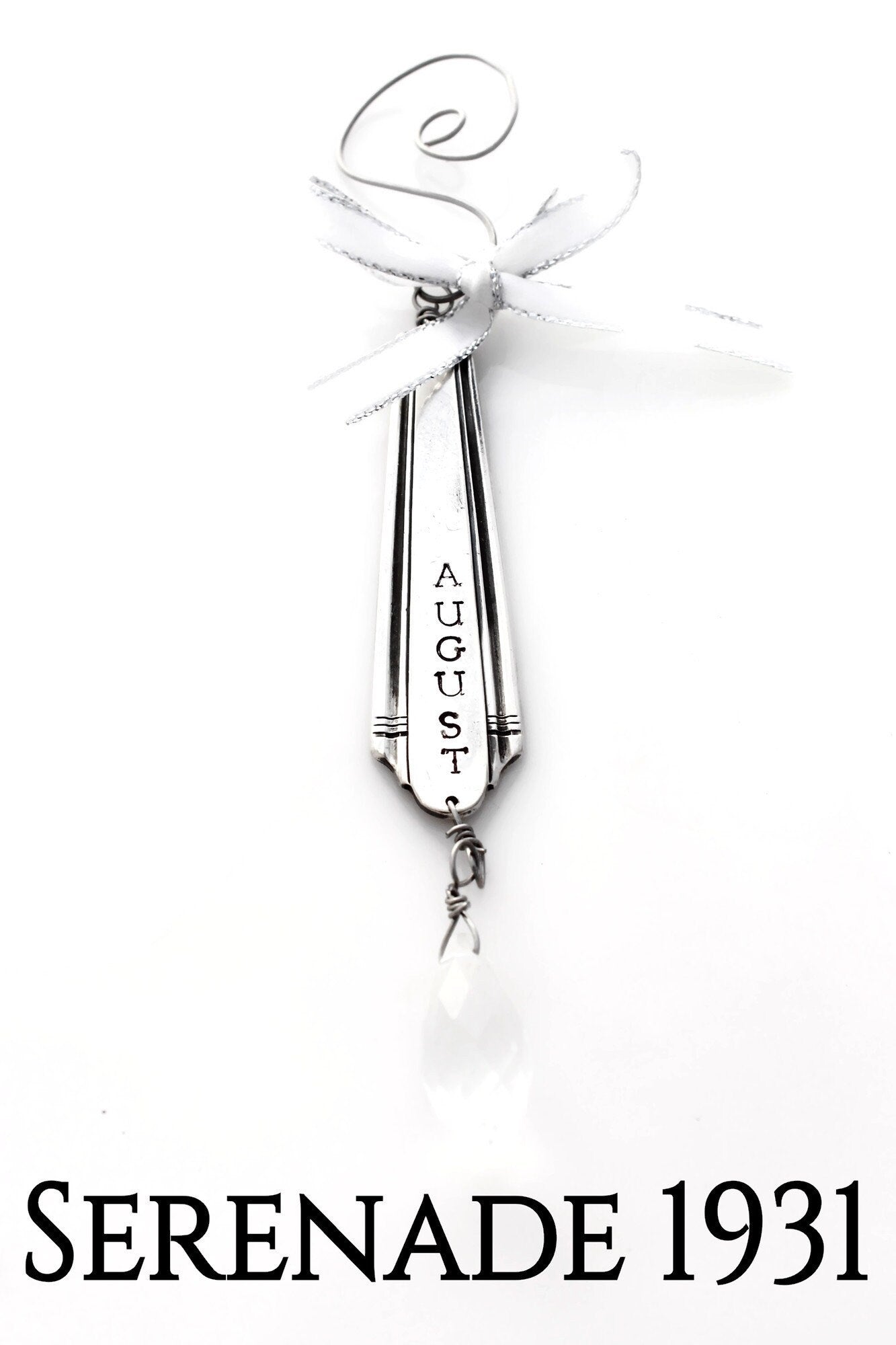 Spoon Ornament Personalized Ornament Custom Ornament Personalized Gift Silverware Ornament Crystal Ornament Icicle Ornament