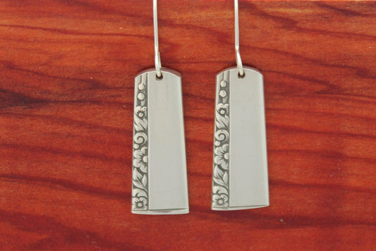 Caprice 1937 Art Deco Spoon Earrings Silverware Earrings