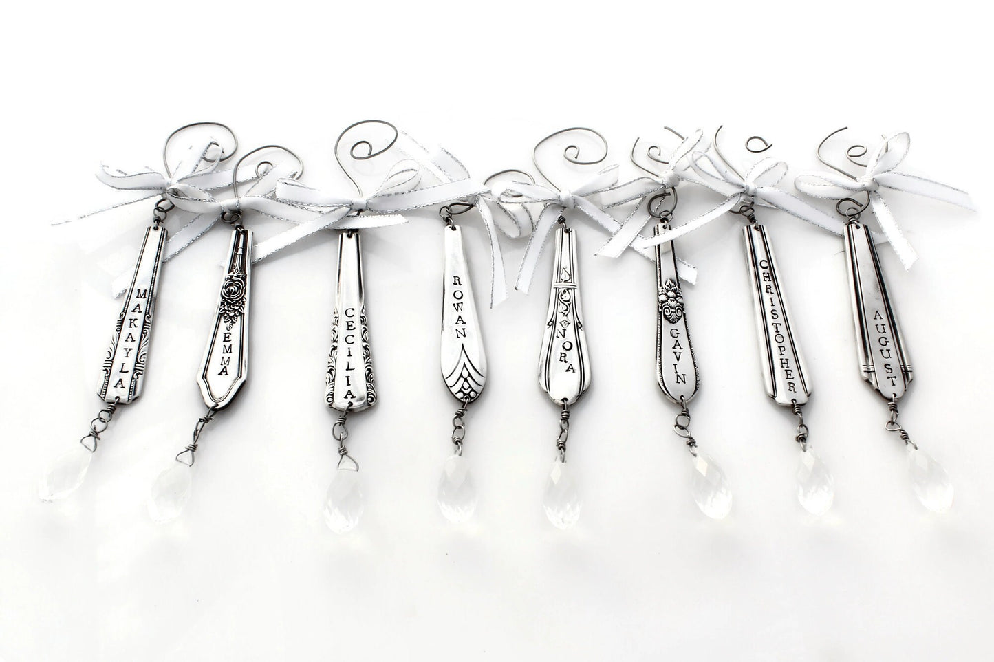 Spoon Ornament Personalized Ornament Custom Ornament Personalized Gift Silverware Ornament Crystal Ornament Icicle Ornament