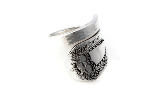Heraldic Wrapped Spoon Ring from 1916