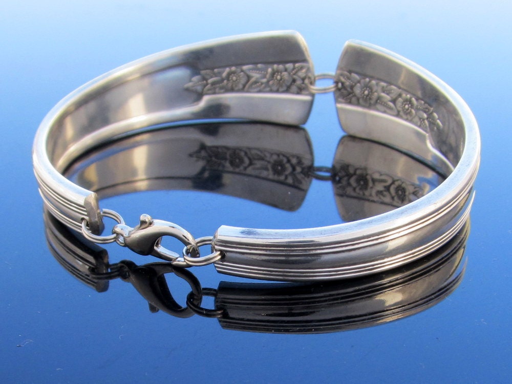 Art Deco Spoon Bracelet Louisiane Floral Bracelet