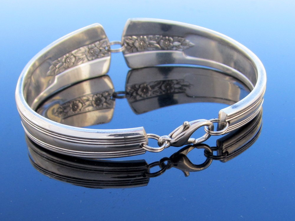 Art Deco Spoon Bracelet Louisiane Floral Bracelet