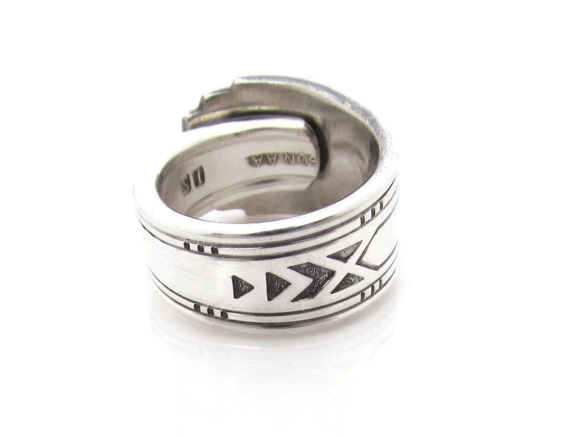 Friendship Aka Medality Art Deco Spoon Ring, band style, from 1932