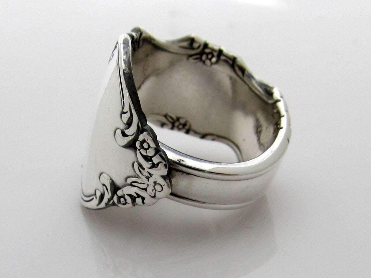 Silverware Spoon Ring Size 3 to 15 Dresden Rose 1953 Flatware