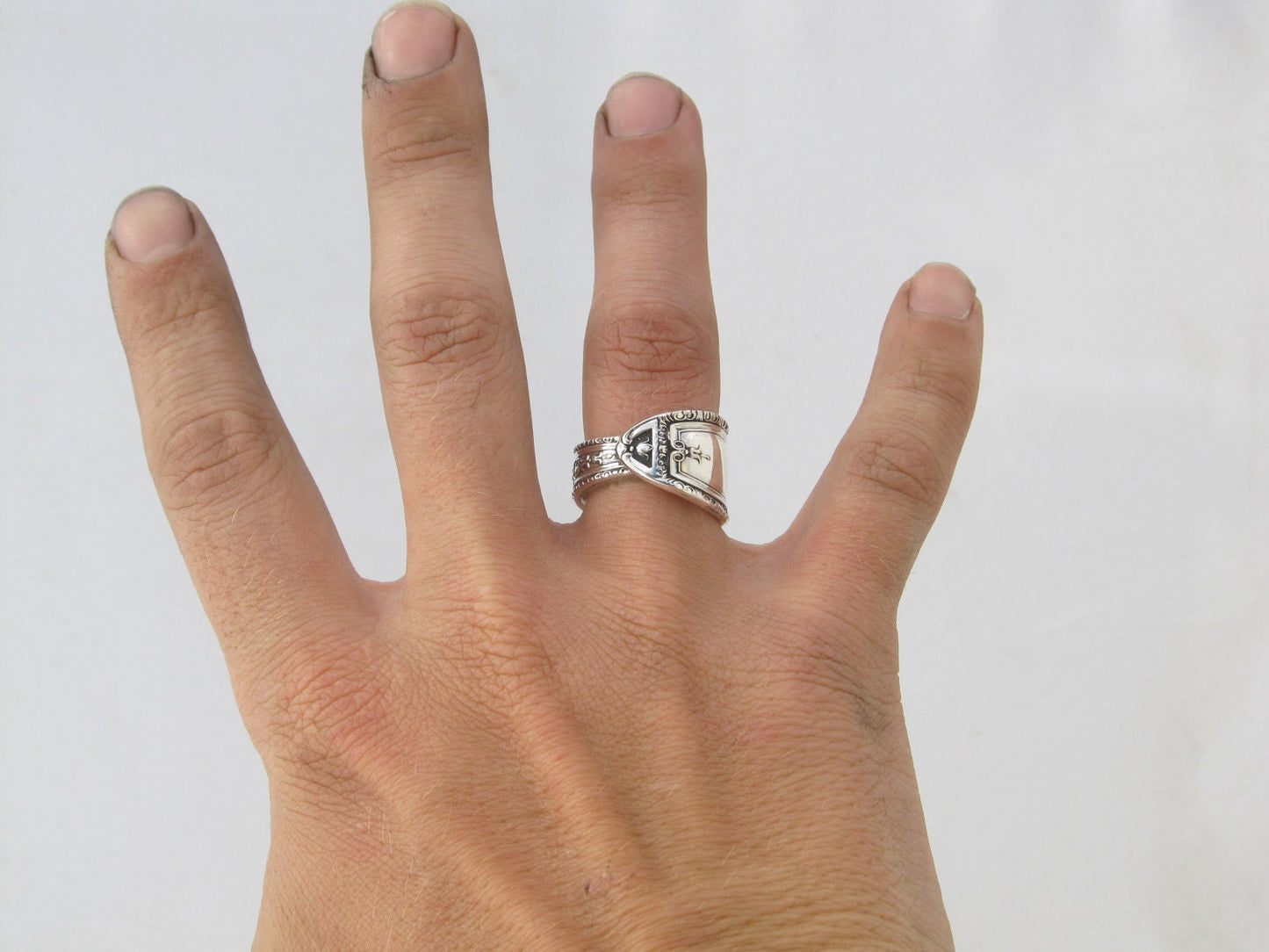Awesome Art Deco Spoon Ring Louisiana Band Style From 1924