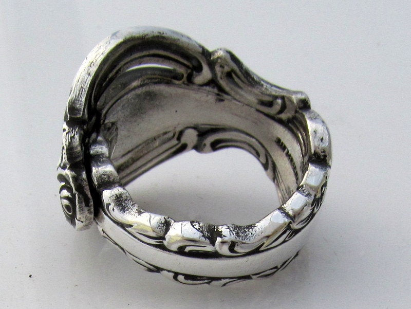 Spoon Ring Countess from 1969 Deep Silver Silverware Jewelry Boho Ring