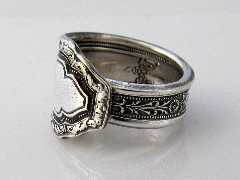 Spoon Ring Chalfonte Art Deco 1926 Choose Your Letter Personalize