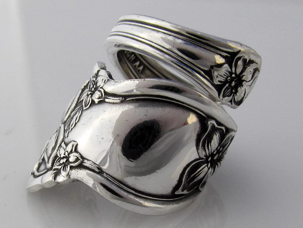 Spoon Ring Wrapped Orange Blossom