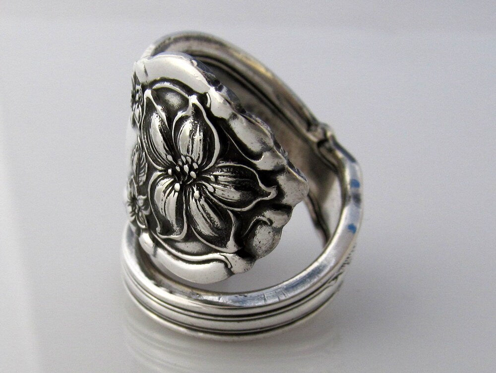 Spoon Ring, 1910 Silver Orange Blossom Choose Your Size Wrapped
