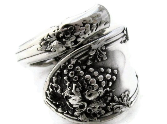 Small Demitasse Spoon Ring La Vigne Dainty Ring Art Nouveau Ring
