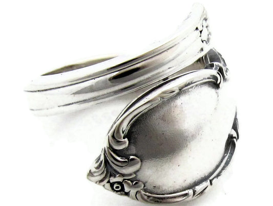 Spoon Ring Reflection Choose Your Size Wrapped Demitasse Sizes 5 - 8