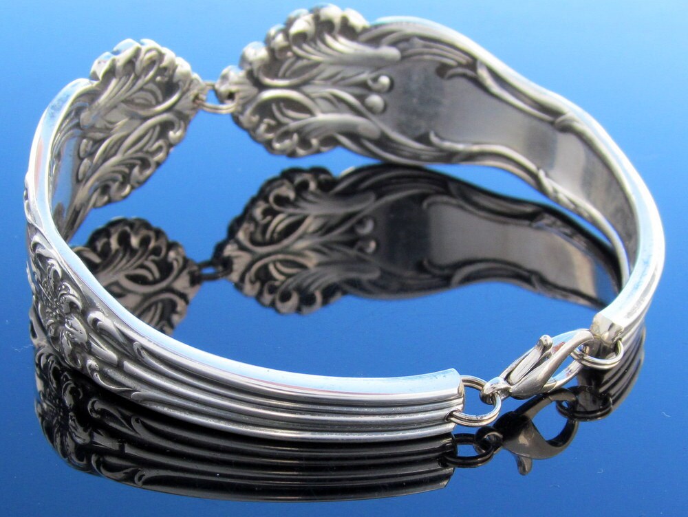 Art Nouveau Silver Spoon Bracelet Tiger Lily 1901 Reed and Barton