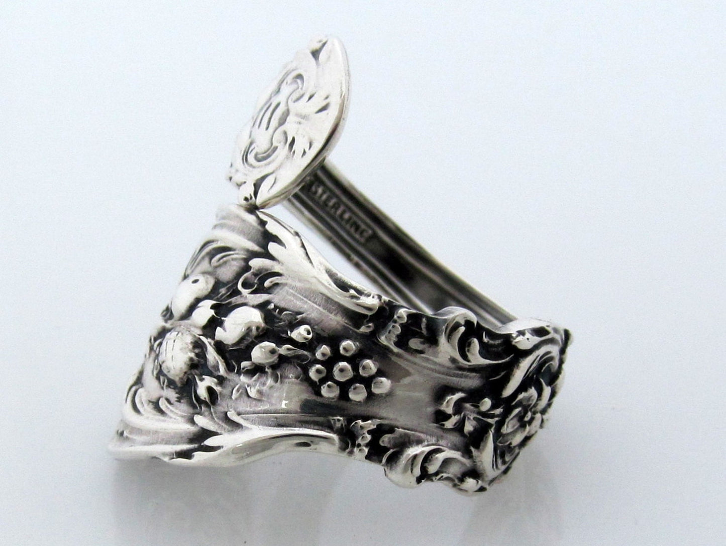 Francis 1 Sterling Silver Spoon Ring Size 5 6 7 8 Demitasse Wrapped