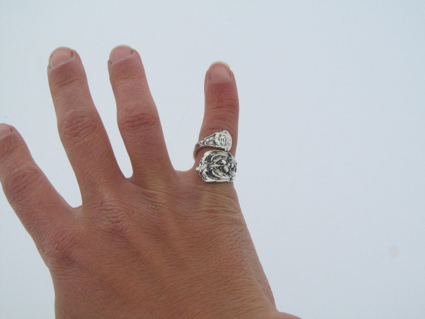 Francis 1 Sterling Silver Spoon Ring Size 5 6 7 8 Demitasse Wrapped