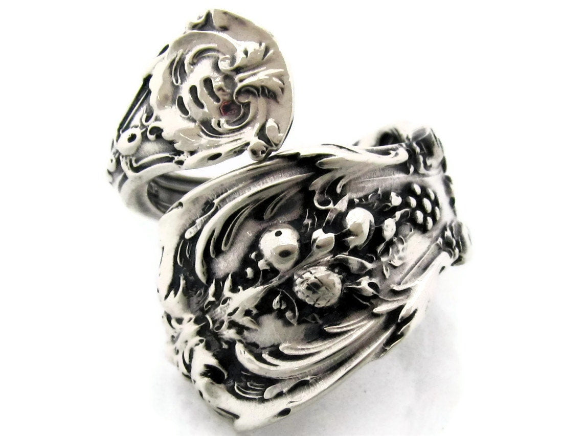 Francis 1 Sterling Silver Spoon Ring Size 5 6 7 8 Demitasse Wrapped
