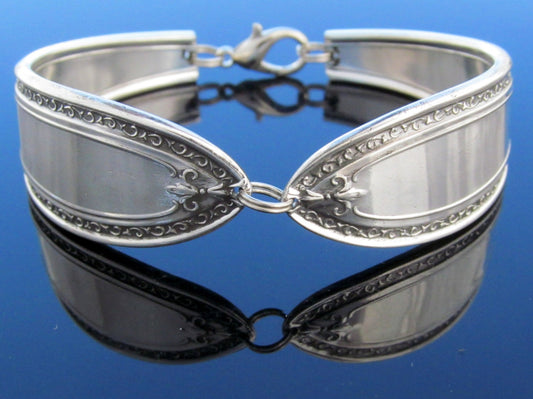 Mens Spoon Bracelet Triumph Pattern Art Deco