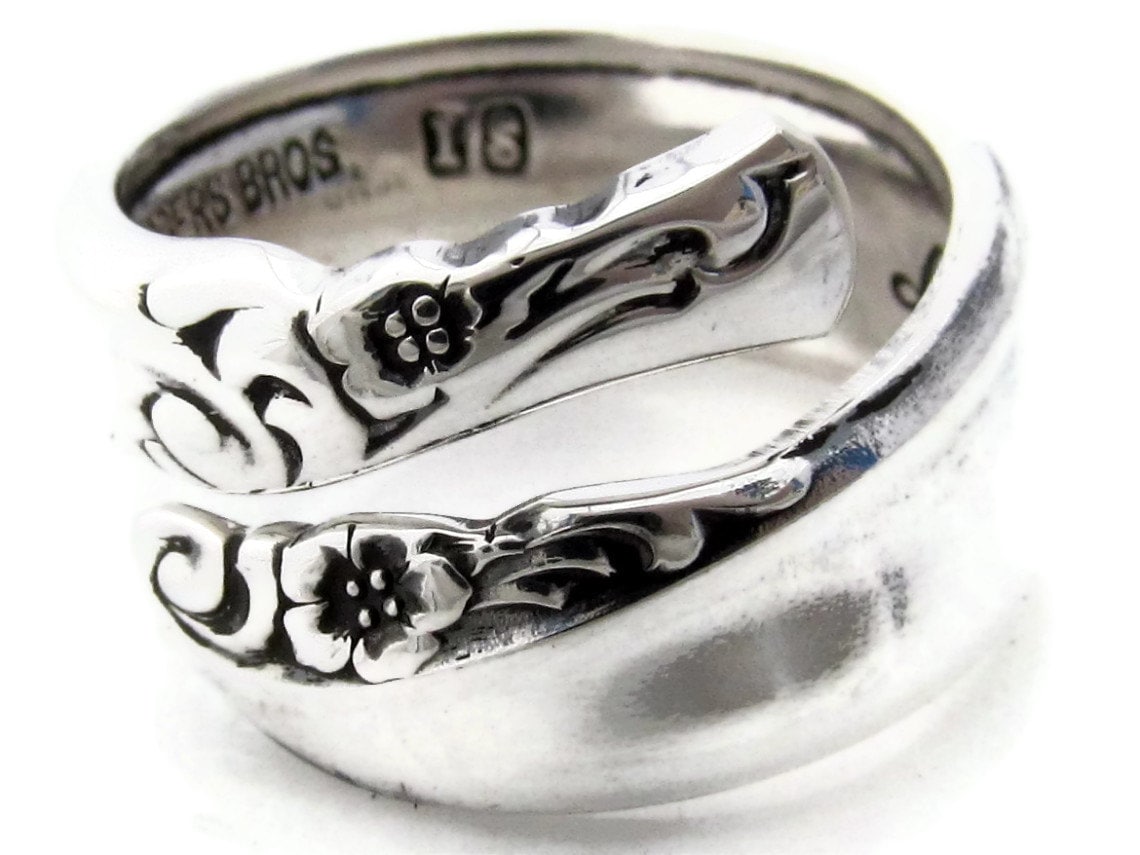Demitasse Spoon Ring Leilani Pattern Wrapped Rare Heavenly Flower Hawaiian 1961