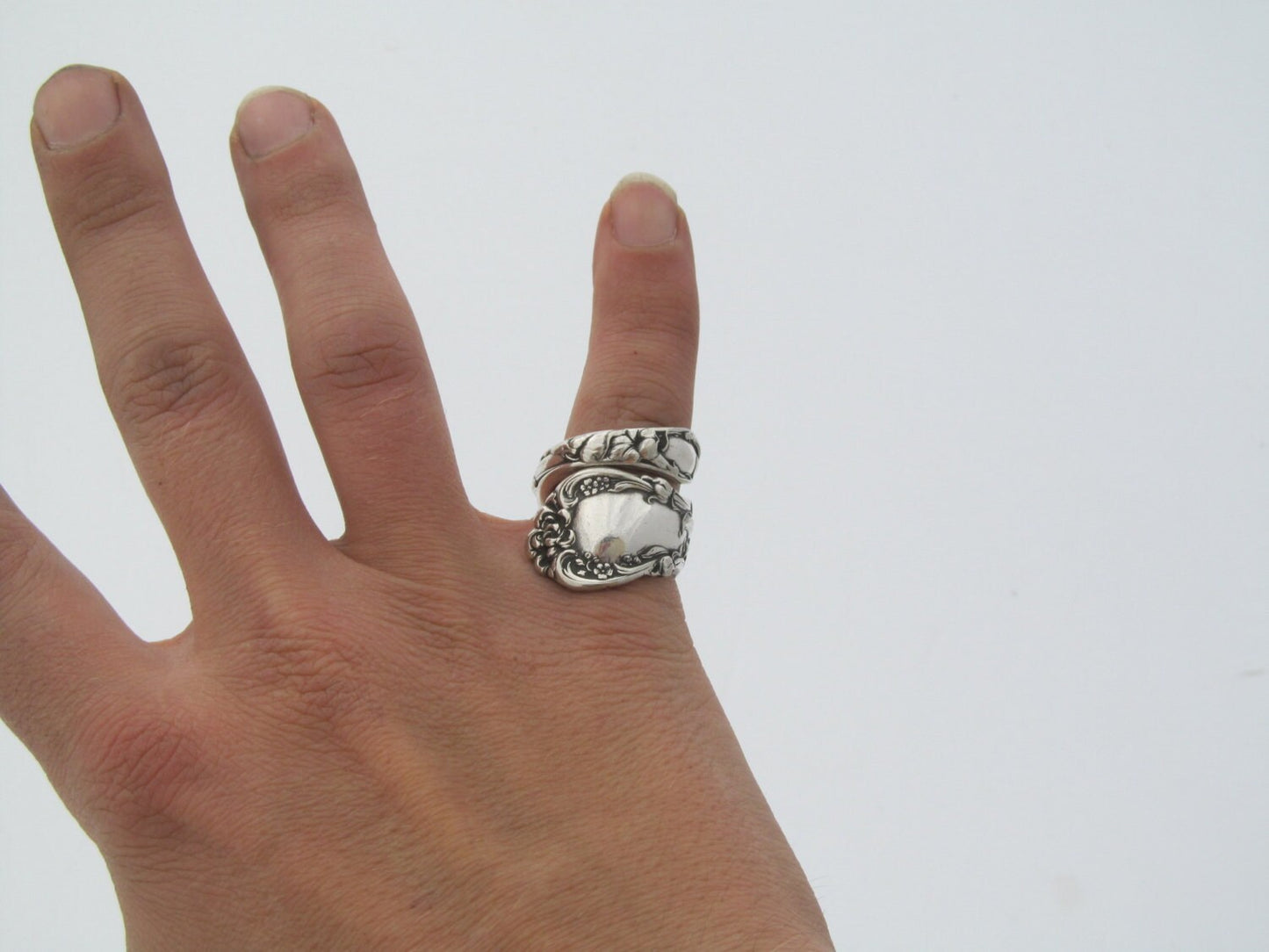 Spoon Ring Wrapped Wallace Floral 1902