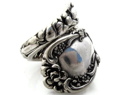 Spoon Ring Wrapped Wallace Floral 1902