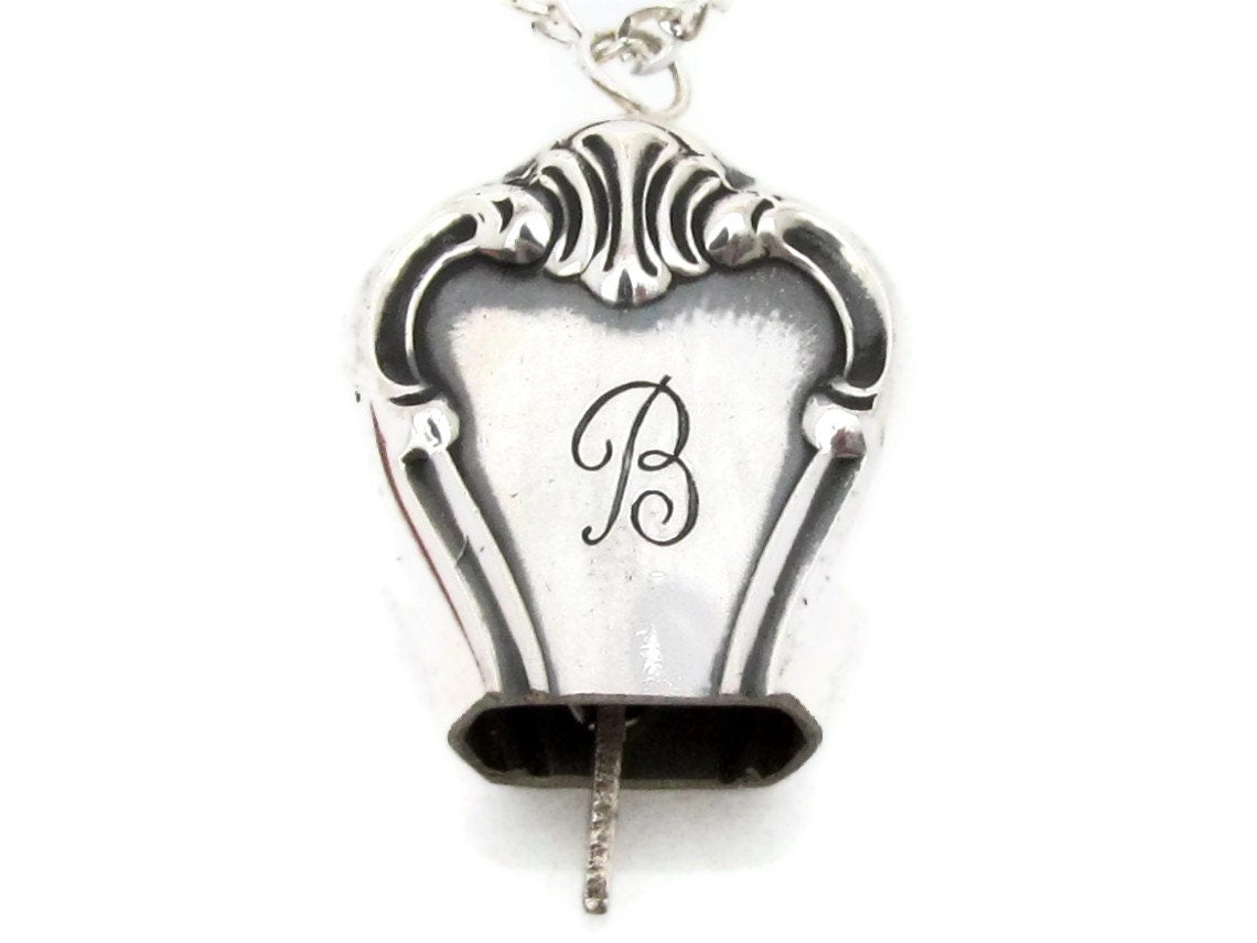 Fairy Bell Necklace With Letter B Monogram Signature 1950
