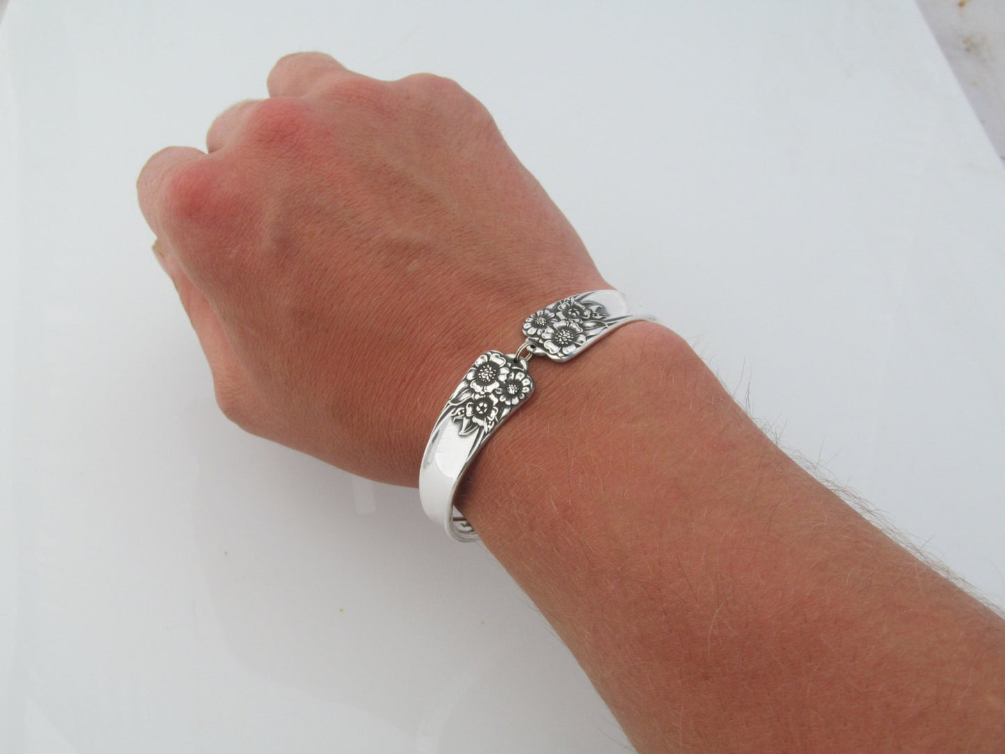 Sunflower Bracelet April 1950 Silverware Jewelry