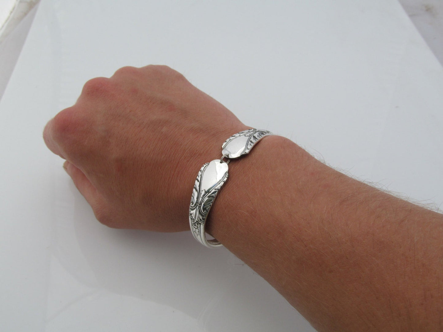 Art Deco Silver Spoon Bracelet Wings of Avalon