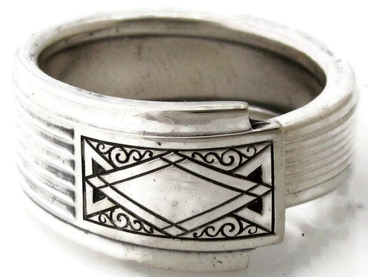 Art Deco Spoon Ring Size 3 to 15  Noblesse  Men 1930
