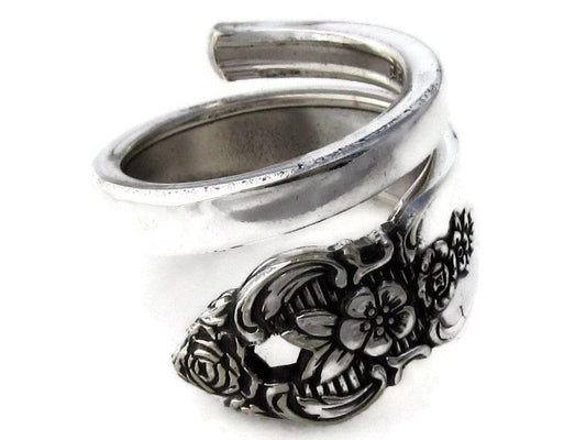 Pierced Spoon Ring Wrapped Distinction