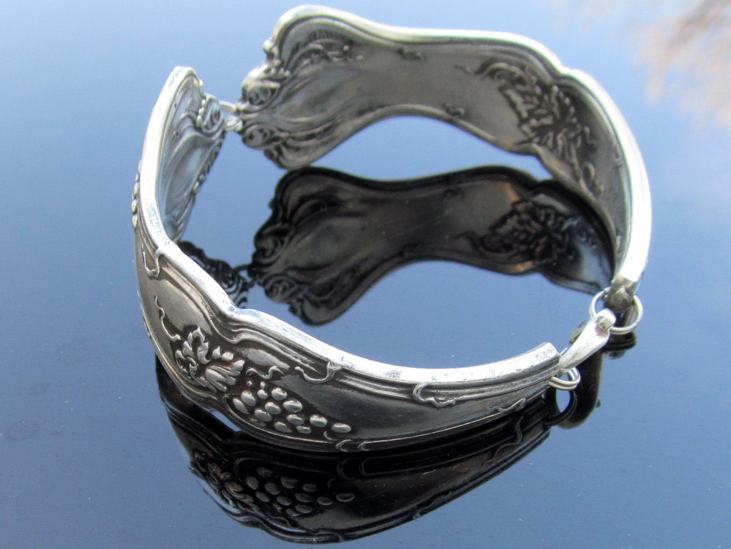 Vintage Grape Spoon Bracelet Stomp it into Vino