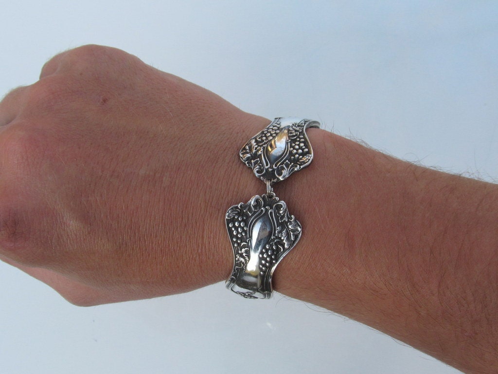 Vintage Grape Spoon Bracelet Stomp it into Vino